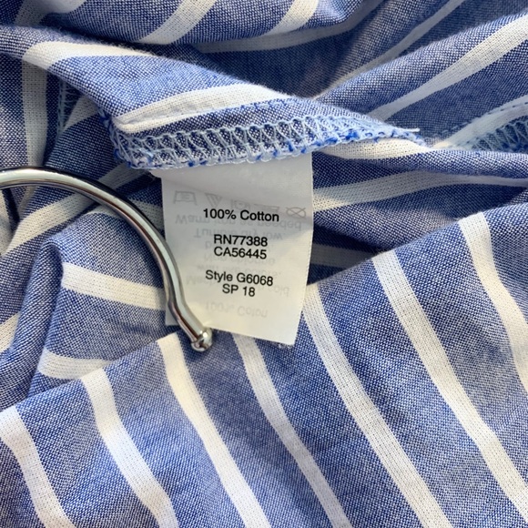 J. Crew Long Sleeve Front Tie Knot Blue Size Large - Picture 8 of 8